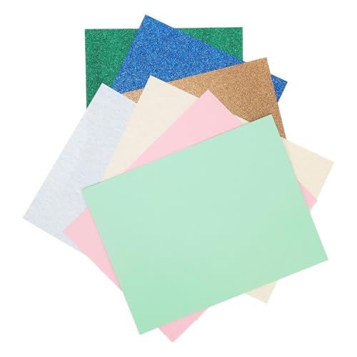 Accent Design Paper Accents Variety Pack, Glitter Cardstock, Mermaid, 8.5x11 Inch, 6 Pack, Iridescent Glitter Cardstock, Scrapbooking, Cards, and Party Decor