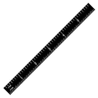 PEC Tools 6" Stainless Steel Flexible Metal Ruler with Black Chrome Finish, 4R Graduaction (1/8", 1/16", 1/32", 1/64"), High-Contrast Imperial Machinist Rule, Easy to Read, Made in USA - color: Black Chrome-Flexible, size: 6"