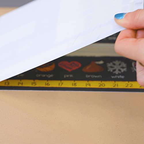Really Good Stuff 24PK Chalkboard-Style Grades K-2 Self-Adhesive Deluxe Plastic Desktop Reference Nameplate with a Number Line, Alphabet Letters, 2-D and 3-D Shapes, Colors, Left and Right, 120 Grid - style: Chalkboard-K+