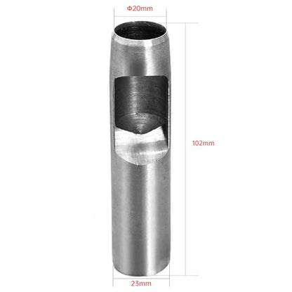 GLRXMX 20mm Carbon Steel Leather Hollow Punch, Heavy Duty Round Hole Punch Tool for Leather Belts Watch Bands Rubber Plastic Crafts & DIY Projects - size: 20mm