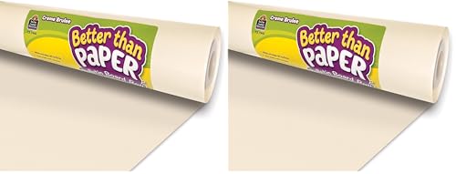 Teacher Created Resources Creme Brulee Better Than Paper® Bulletin Board Roll (TCR77440) (Pack of 2) - size: 4 feet x 12 feet (Pack of 2)