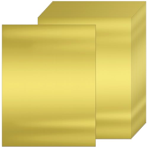 25 Sheets Metallic Gold Cardstock Paper Cardstock 8.5 x 11 Shimmer Sheets 250gsm/92lb Heavyweight Scrapbook Paper for Certificates, Invitations, Greeting Cards, Crafts, Graduations - color: Gold