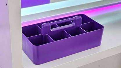 8 Compartments DIY Dividers,Large caddy, Multi Purpose, Simple, Portable, Stackable, Modern Solution for School, Office,MADE IN USA (Royal Purple) - color: Royal Purple