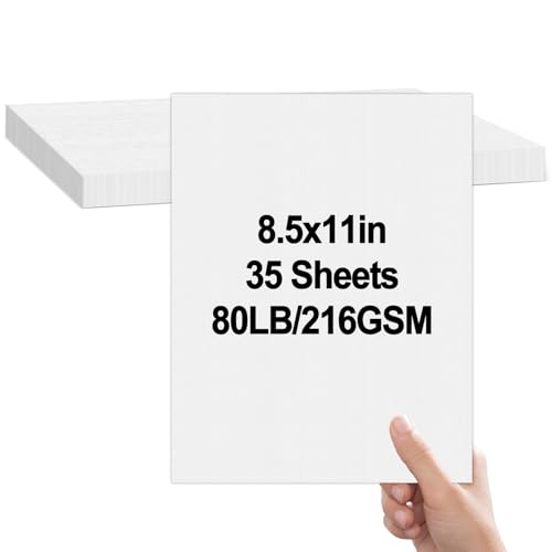 party greeting 35 Sheets Linen Cardstock Paper 8.5 x 11 Linen Textured Cardstock White Invitation Card Stock Heavy Weight 80lb Cover Invitation Linen Paper for Printers Arts and Craft Scrapbook