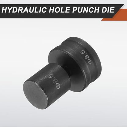 HARFINGTON Hydraulic Hole Punch Die Φ8.5mm Round Hole 40Cr Steel Electric Punching Kit for CH70 Electric Punching Machine, Black - size: Φ8.5mm