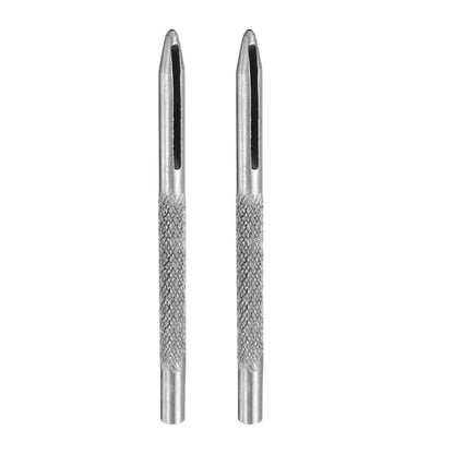 HARFINGTON 2pcs Leather Round Hole Punch, 1mm Hollow Hole Puncher Cutter Carbon Steel Circle Hole Punching Cutting Tool for Belt/DIY Leather Craft - size: 1mm