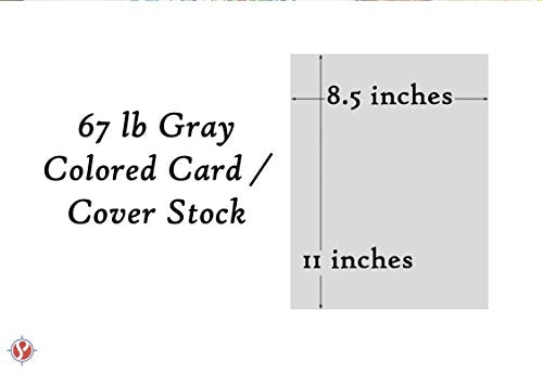Gray Pastel Color Card Stock Paper, 67lb Cover Medium Weight Cardstock, for Arts & Crafts, Coloring, Announcements, Stationary Printing at School, Office, Home | 8.5 x 11 | 50 Sheets Per Pack - color: Gray
