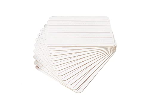 Charles Leonard Magnetic Dry Erase Board Classroom Pack - Mini Lapboard School Supplies – Set of 12 Two-Sided Plain/Lined Dry Erasable White Boards, 9x12 Inches (35135-12) - color: Plain & Lined, size: 9" x 12" (12-Pack), style: 2-sided Magnetic