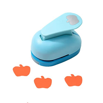 ODETOJOY Handheld Scrapbooking Punch Cutters Clearance Engraving Album Cards Paper Crafts Puncher Hole Punches Supplies with Shape (Apple) - size: Apple