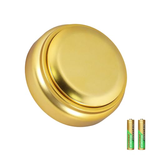 Cover Recording Voice Button Easy Button Recordable Sound Talking Button Custom Buzzer Button for Communication Office Desk Gag Gift 30 Seconds - Gold