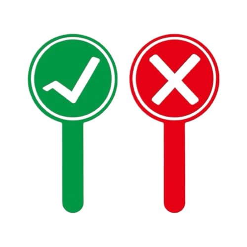 30pcs Voting Paddles Double-sided Red-Green Response Signs Audience Students Teachers School Competition