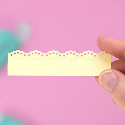 Craftelier - Lever Punch Press for Making Blonde Dotted Dotted Edges on Paper and Cardboard Specially for Scrapbooking and Crafting | Size Approx. 15 x 5,02 x 5,02 cm - style: Die Cut Dotted Round Bows