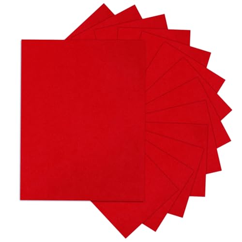 24 Sheets Bright Red Cardstock 8.5 x 11 Construction Paper, Goefun 80lb Red Card Stock Paper for Christmas, Valentines Day, Invitations and Craft - color: Christmas Red