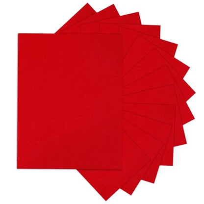 24 Sheets Bright Red Cardstock 8.5 x 11 Construction Paper, Goefun 80lb Red Card Stock Paper for Christmas, Valentines Day, Invitations and Craft - color: Christmas Red