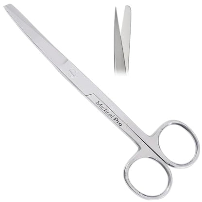 5.5” Surgical Shears – Stainless Steel Sharp/Blunt Tip with Tension Control & Comfort Grip – Multi-Purpose Operating Scissors, Medical Tool for Clinical, First Aid & Home Use – MP-0366 (1 Pc)