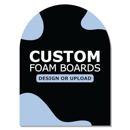 GotPrint Premium Custom Foam Boards, 3/16" Thick Customized Your Own Design Text/Logo/Image Foam Poster Boards for Photo Mounting Presentations Art Craft, Shape Half Circle Tall, 9" X 18", Pack of 1 - size: 9" x 18", style: Half Circle Tall