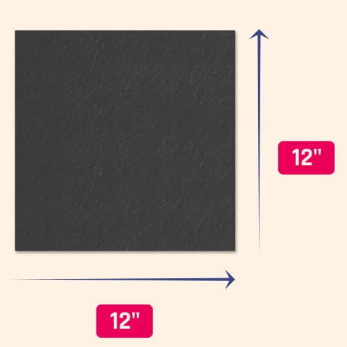 25 Pieces, 110 lb (300gsm) - Heavy Black Cardstock 12x12, Heavyweight Paper Card - 12" x 12" - color: Black, size: 12 x 12 inches (25 Sheets)