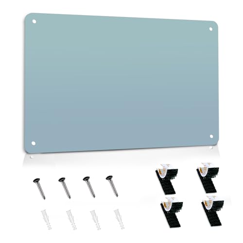 Magnetic Board 17.5" x 11.4" Magnet Bulletin Board is Suitable for displaying Notes, Photos,Magnetic Letters,Suitable for Walls, refrigerators, cabinets,etc (Blue) - color: Blue, size: 1Pack