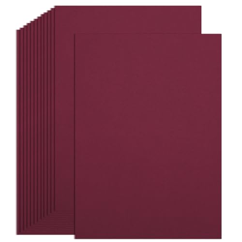 50 Sheets Burgundy Paper, 120gsm/32lb Cover Cardstock Construction Blank Paper for DIY Crafts Cards Making(5 x 7 Inch) - color: Burgundy, size: 5 x 7 Inch
