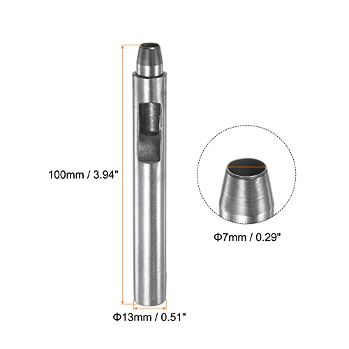 HARFINGTON Leather Hole Punch 7mm Straight Round Punch Grommet Snap Rivet Setter for Leather Craft Clothing Handbag Fabric Curtain - size: 7mm