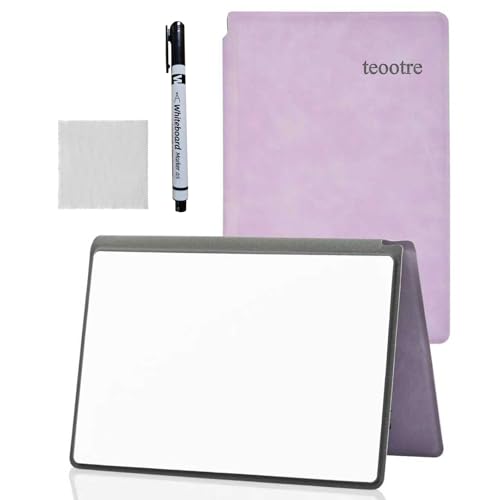 Portable Dry Erase Board,Portable White Board,Small Dry Erase Board,Foldable,Erasable,Repeatable,9.5 * 6.6 inches,for Office,Home,School,Study,Meeting(Purple) - color: Purple