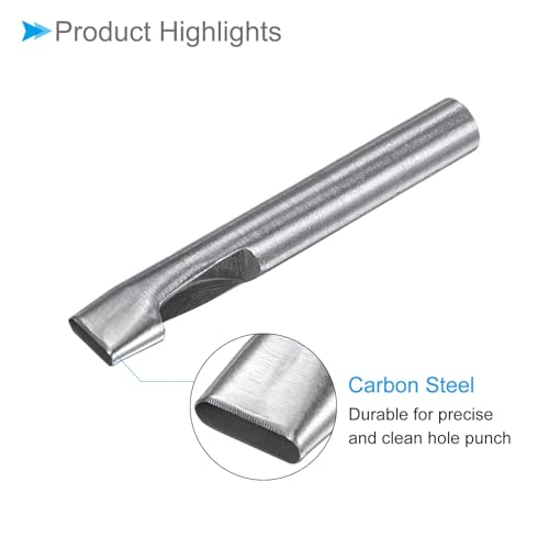 Hollow Punch, 4mm x 15mm Hole, 45# Steel Oval Shaped Gasket Tool - (Applications: for Leather DIY Leathercraft Wallet) - size: 4mm x 15mm