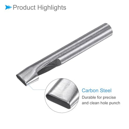 Hollow Punch, 4mm x 15mm Hole, 45# Steel Oval Shaped Gasket Tool - (Applications: for Leather DIY Leathercraft Wallet) - size: 4mm x 15mm
