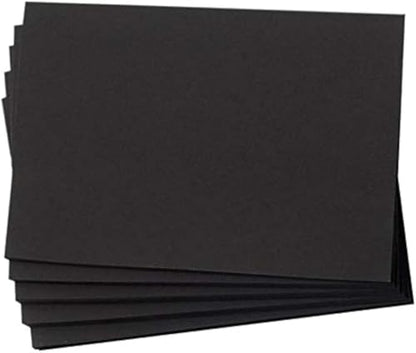 Hamilco Black Colored Cardstock - Blank Note Greeting Invitations & Index Cards - 5 x 7" 65 lb cover Scrapbook Paper - 100 Pack - color: Black