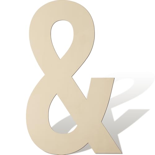 Large Wooden Symbols 17 Inch Unfinished Big Wood Symbol & Shape Cutouts for Crafts Blank Wooden Symbol Cutout Sign for DIY Wall Decor Birthday Wedding Party Decorations Kitchen Room Home Decor - color: Symbol &