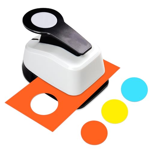 Circle Punch, Hole Puncher for Crafts, Paper Punches for Crafting, 1 inch Circle Hole Punch, Crafts Punches, Round Puncher Cutter - color: Circle