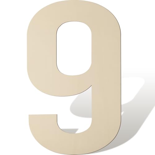 Large Wooden Numbers 17 Inch Unfinished Big Wood Numbers 9 Shape Cutouts for Crafts Blank Wooden Number Cutout Sign for DIY Wall Decor Birthday Wedding Party Decorations Kitchen Room Home Decor - color: 9