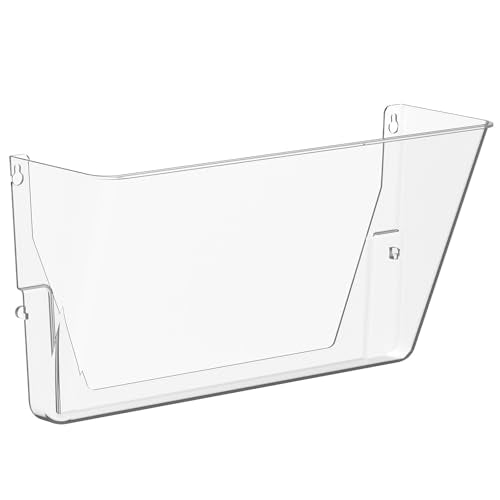 Gawerk Clear Acrylic Single Pocket, Plastic Hanging Wall Mount File Holder for Office Home (Clear, 1 Pack) - color: Clear, size: 1 Pack