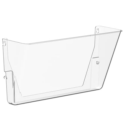 Gawerk Clear Acrylic Single Pocket, Plastic Hanging Wall Mount File Holder for Office Home (Clear, 1 Pack) - color: Clear, size: 1 Pack