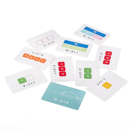 Math for Love Subtraction by Heart | Subtraction Flash Cards for Kids Grades K–3 | Visual Spaced Repetition for Fact Mastery | 145 Cards, 3 Decks