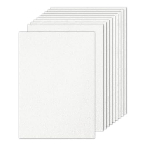 PATIKIL 10 Sheets White Glitter Cardstock Paper, A4 250gsm Rectangle Premium Sparkly Paper Craft Cardstock Paper for Scrapbook Card Making DIY Art Projects Wedding Party - color: White, size: A4