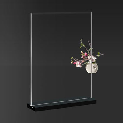Acrylic Sign Holder 5x7, 6-Pack Plastic Clear Vertical Double-Sided Menu Display Stand with Double-Sided Display, Perfect for Restaurants, Offices, Exhibits - size: Vertical 6 Pack 5x7