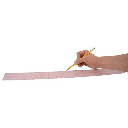 Westcott Ruler 8ths Graph Ruler, Zero-Centering Scale, Translucent Laminated Construction, Back-to-School, School Supplies, Classroom Supplies, 2 x 24-Inch