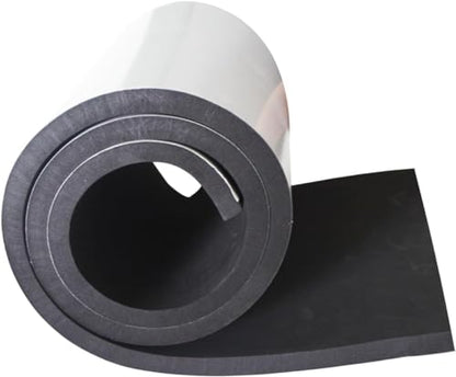 Closed Cell Neoprene Foam Rubber Sheet with Adhesive - 60 x 8 x 1/2 Inch Multi-Function Insulation, Soundproofing, and Weatherproof Foam Padding Easy Cut DIY,Black - color: Black, size: 60 x 8 x 1/2"