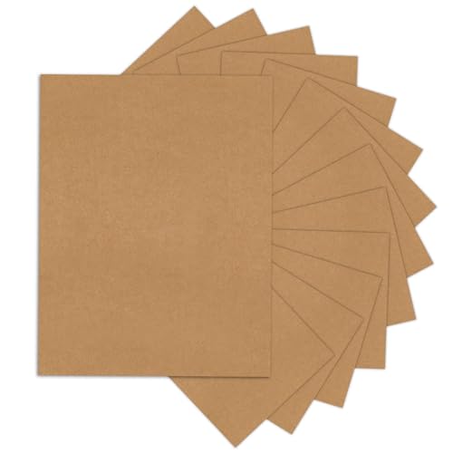 24 Sheets Brown Cardstock 8.5 x 11 Kraft Paper, Goefun 80lb Card Stock Printer Paper for Invitations, Menus, Crafts, DIY Cards - color: brown