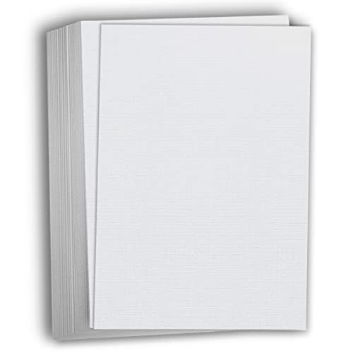 Hamilco Gray Linen Textured Cardstock Paper 8.5x11-80lb Cover Heavyweight Card Stock with Linen Finish for Inkjet Printers, Resumes, Invitations & Stationery (50 Sheets) - size: Gray