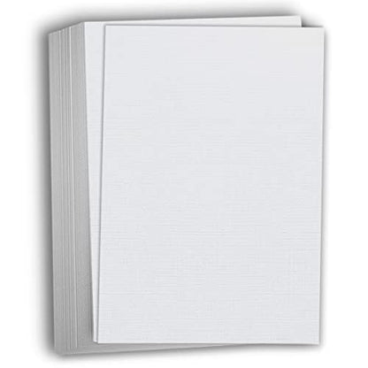 Hamilco Gray Linen Textured Cardstock Paper 8.5x11-80lb Cover Heavyweight Card Stock with Linen Finish for Inkjet Printers, Resumes, Invitations & Stationery (50 Sheets) - size: Gray