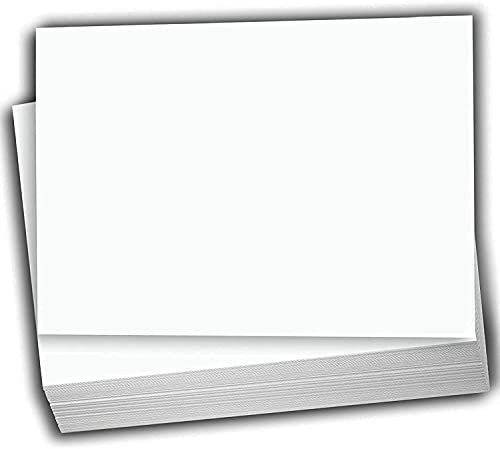 Hamilco White Cardstock Thick Paper - 4 x 6" Blank Heavy Weight 120 lb Cover Card Stock - 100 Pack - size: 4" x 6"