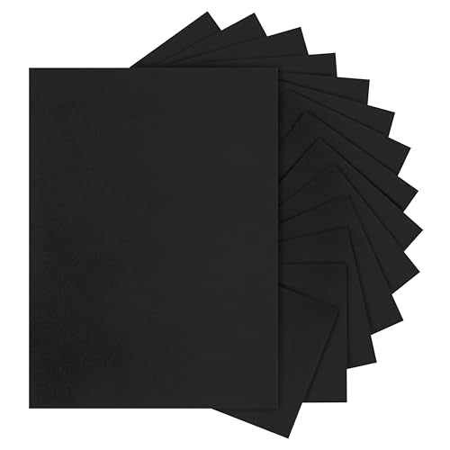 Silunkia 28 Sheets Black Cardstock 8.5 x 11 for Halloween, 250gsm/92lb Heavyweight Black Paper Card Stock for DIY Cards, Scrapbooking, Greeting Cards, Invitations, Party - color: Black, size: 28 Sheets