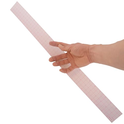 Westcott Ruler 8ths Graph Ruler, Zero-Centering Scale, Translucent Laminated Construction, Back-to-School, School Supplies, Classroom Supplies, 2 x 24-Inch