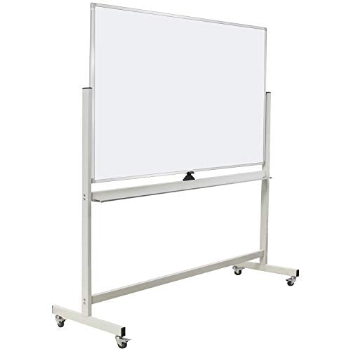 Max-officoo 60"x40" Mobile Whiteboard Double-Sided Magnetic Large Dry Erase White Board with Rolling Stand for Offices, Home & School - size: 60"W x 40"H