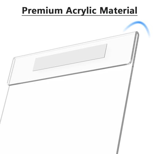 MaxGear Acrylic Sign Holder 11 x 17 Wall Mount with Tape, 6 Pack, Vertical | Strong Double-Sided Tape, Easy Insert and Replace Paper, Poster, Document and Flyer, Acrylic Frame for Office, Home, Store - size: 11"x17"-6Pack, style: Vertical