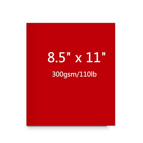 Holiday Red Cover stock Paper, Heavy Card Stock for Printer 8.5 x 11, Card Stock Paper for Invitations, Scrapbooking, Crafts, Diy Cards, Decoration, Drawing (Red, 25P) - color: Red, size: 25P