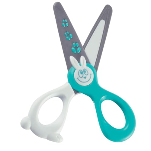 Maped 키디컷 안전 가위, 어린이용, 12.1 cm (4.75 인치), 뭉툭한 끝, 오른손 및 왼손잡이용 (037800) - size: 4.75 Inch