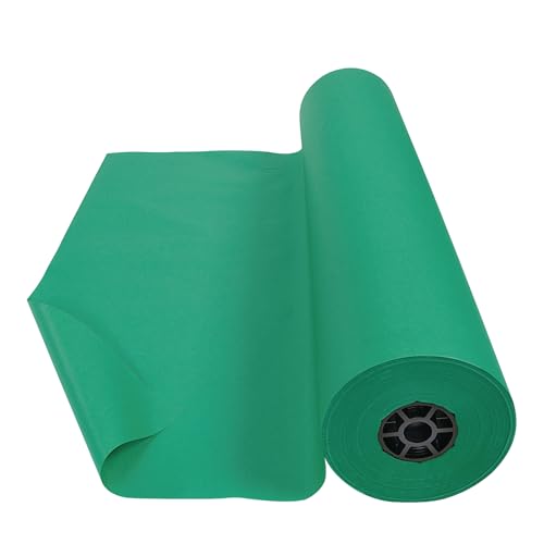 Colorations Dual Surface Paper Roll, Bright Green, 36" x 1000', Textured Paper, Classroom Craft & Art Supplies, Bulletin Board, Gift Wrapping, Chalkboard Wallpaper - color: Bright Green