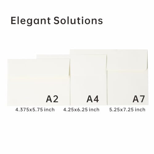 70 Packs A4 Envelopes, White, 4x6 Photo, Self Seal for Invitations, Weddings, Baby Shower, Photos, Postcards, Greeting Cards, Mailing (Cream White, A7 (5.31x7.28in)) - color: Cream White, size: 50 Pack A7 (5.31x7.28in) Envelopes